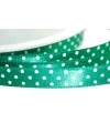 Lazo 10mm Verde Lunares Blancos