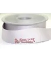 Lazo 25mm Gros Grain Gris Plata