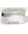 Lazo 25mm Gros Grain Gris Plata