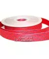 Lazo 15mm Ruban Garbo Rojo Rayas Moradas