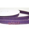 Lazo 15mm Gros Grain Morado Pespunte Tostado