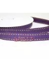 Lazo 15mm Gros Grain Morado Pespunte Tostado