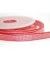 Lazo 10mm 'Vichy' Cuadros Rojo y Blanco