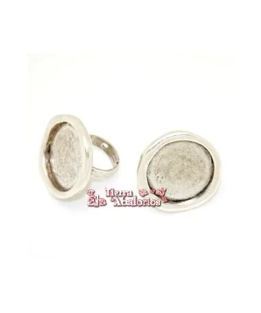 Anillo Ajustable Base 33mm Agujero 27mm, Plateado Anillo Ajustable Base 33mm Agujero 27mm, Plateado