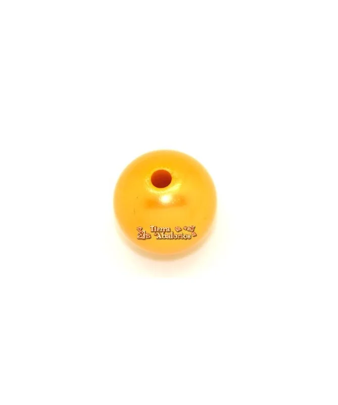 Resina Bola 20mm Agujero 3mm Naranja