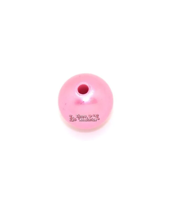 Resina Bola 20mm Agujero 3mm Rosa Chicle