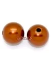 Resina Bola 20mm Agujero 4mm Cobre