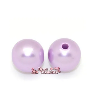 Resina Bola 20mm Agujero 4mm Malva
