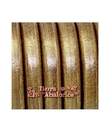 Cuero Regaliz 10x6mm - Oro Viejo (metro) Cuero Regaliz 10x6mm - Oro Viejo (metro)