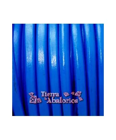 Cuero Regaliz 10x6mm - Azul Electrico (metro) Cuero Regaliz 10x6mm - Azul Electrico (metro)