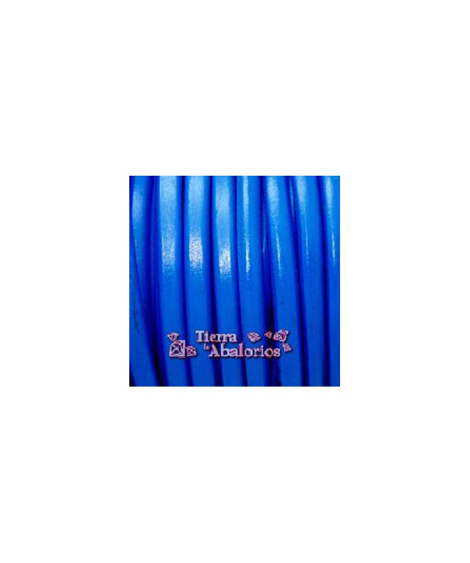 Cuero Regaliz 10x6mm - Azul Electrico (metro)