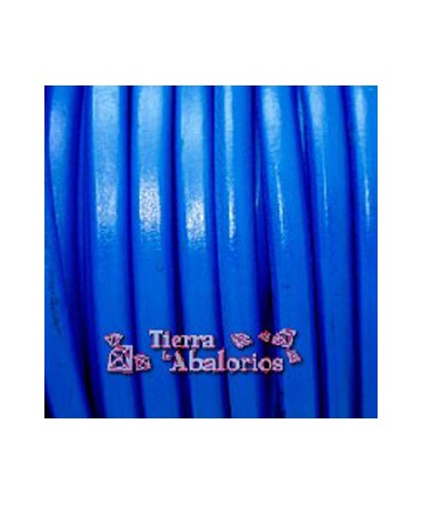 Cuero Regaliz 10x6mm - Azul Electrico (20cm)