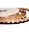 Lazo 10mm Beige y Marrón Lunares Rosa
