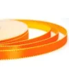 Lazo de Raso 10mm, Naranja Pespunte Amarillo (Reversible)