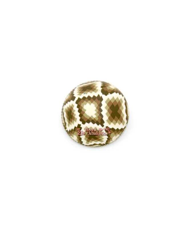 Botón 26mm Blanco y Verde Khaki