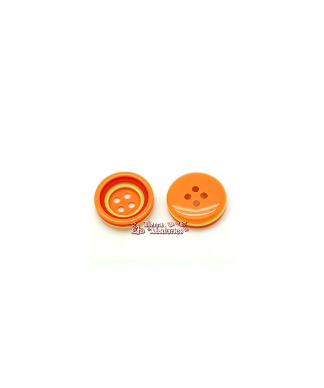 Botón 17mm Naranja y Amarillo