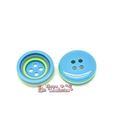Botón 17mm Azul y Verde