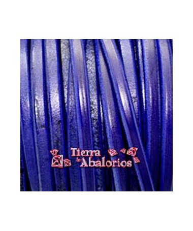 Cuero Regaliz 10x6mm - Azul Añil (20cm)