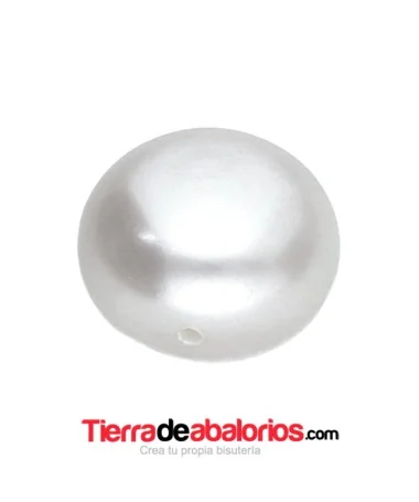 Perla de Nacar, Moneda 11x8mm Blanca Perla de Nacar, Moneda 11x8mm Blanca