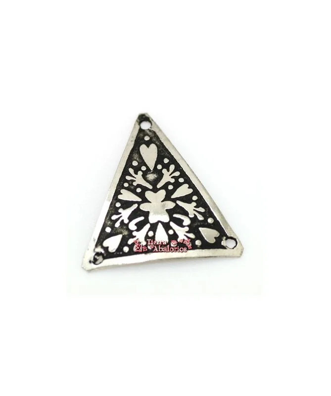 Triangulo Labrado 25mm, Plateado
