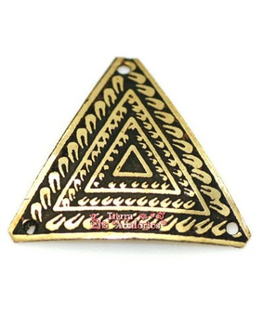 Triangulo Labrado 25mm Oro Viejo