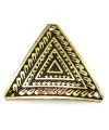 Triangulo Labrado 25mm Oro Viejo