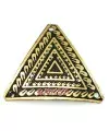 Triangulo Labrado 25mm Oro Viejo