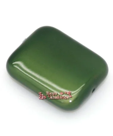 Resina Rectangular 25x23mm Agujero 1,9mm Khaki Metalizado Resina Rectangular 25x23mm Agujero 1,9mm Khaki Metalizado