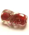 Tubo Cristal Twist 20x10mm Agujero 1,5mm, Rojo