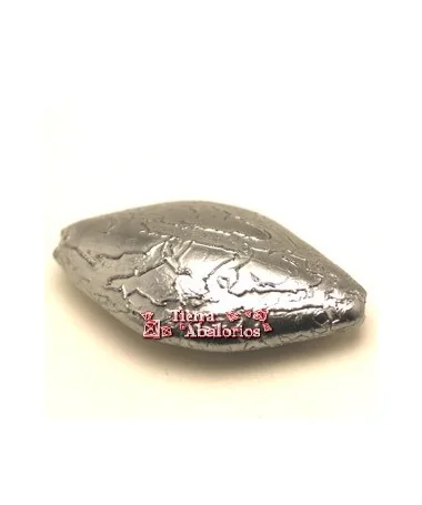 Resina Rombo 37x20mm Agujero 0,9mm, Plateada