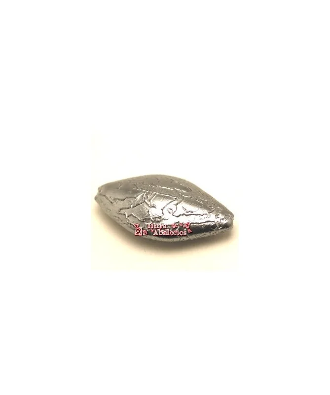 Resina Rombo 37x20mm Agujero 0,9mm, Plateada