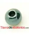 Cerámica Bola 8mm Agujero 3mm Azul Petroleo