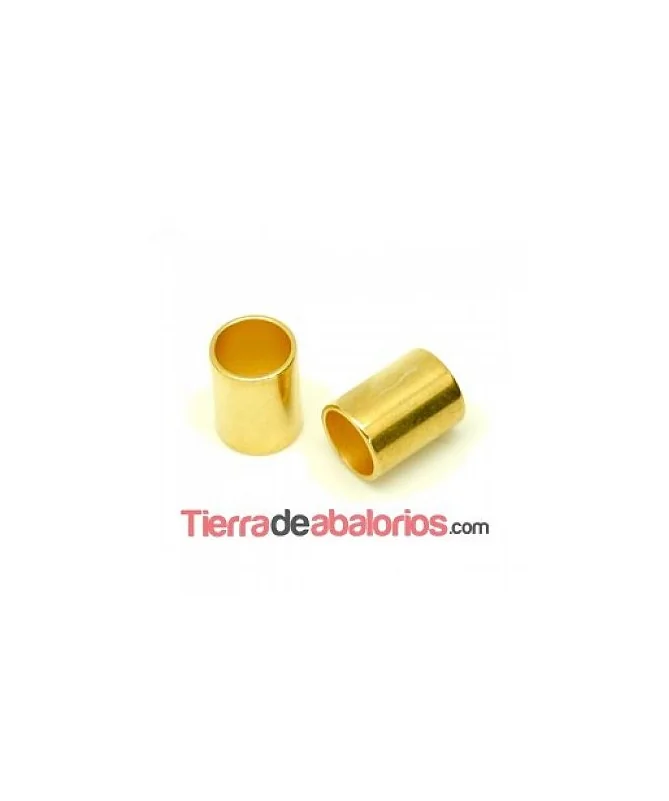 Tubo 16x12mm Agujero 10,2mm Dorado