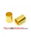 Tubo 16x12mm Agujero 10,2mm Dorado