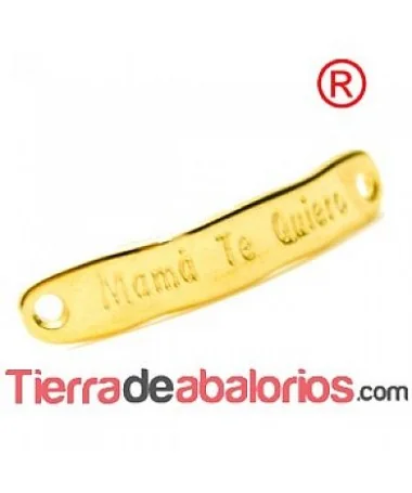 Entrepieza Curvada 40x7mm - Mamá Te Quiero - Dorado Entrepieza Curvada 40x7mm - Mamá Te Quiero - Dorado