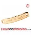 Entrepieza Curvada 40x7mm - Mamá Te Quiero - Oro Rosa