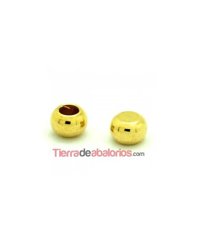Bola Terminal 5x3,5mm Agujero 2,2mm, Dorada