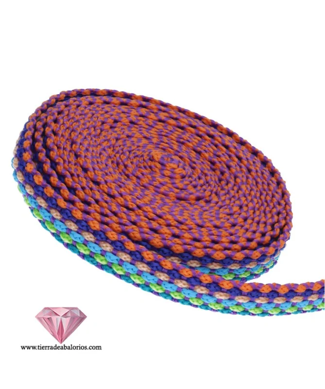Tira Plana de Algodón 10mm Multicolor