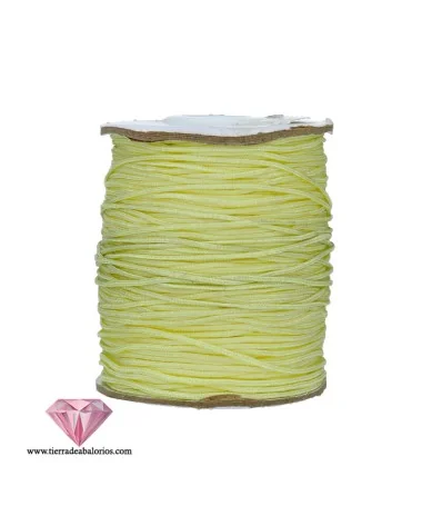 Cordón de Algodón Trenzado Brillante 1mm - Amarillo Claro Cordón de Algodón Trenzado Brillante 1mm - Amarillo Claro
