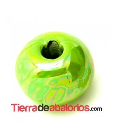 Cerámica Bola 12mm Agujero 3mm Verde Pistacho Cerámica Bola 12mm Agujero 3mm Verde Pistacho