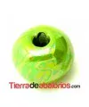 Cerámica Bola 12mm Agujero 3mm Verde Pistacho
