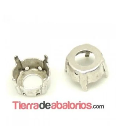 Engaste para Rivoli de 12mm Plateado Engaste para Rivoli de 12mm Plateado
