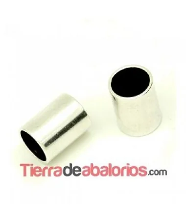Tubo 16x12mm Agujero 10,2mm, Plateado