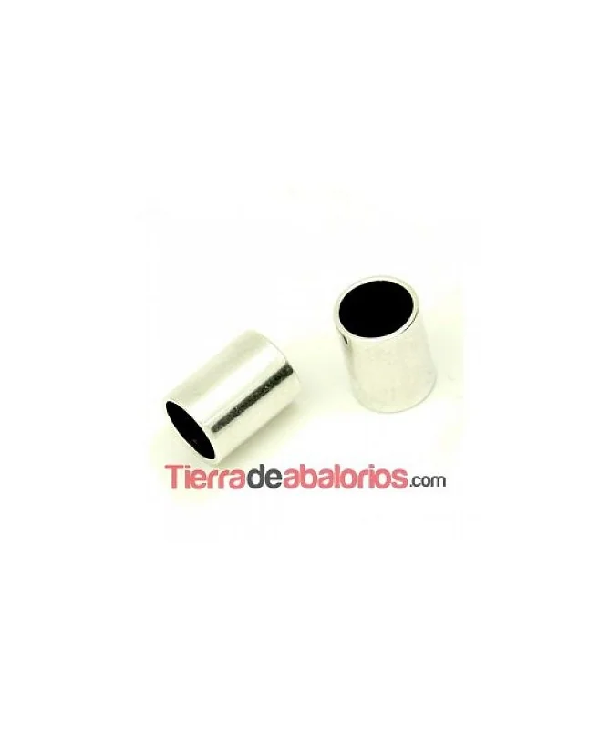 Tubo 16x12mm Agujero 10,2mm, Plateado