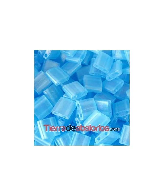 Tila Bead Miyuki 5mm TL0148FR Light Blue Mate Trans. Tila Bead Miyuki 5mm TL0148FR Light Blue Mate Trans.