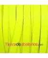 Cuero Plano Vaquetilla 10x2mm, Amarillo Flúor