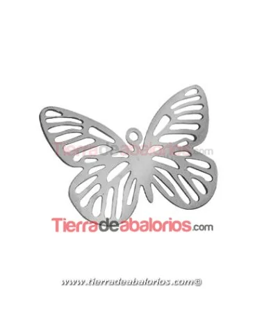 Colgante Filigrana Mariposa 16x6mm, Plateada