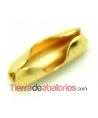 Terminal para Cadena de Bolas de 3mm, Dorado Terminal para Cadena de Bolas de 3mm, Dorado