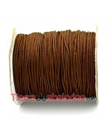 Cordón de Algodón Trenzado Brillante 1,4mm Marrón
