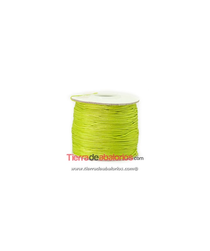 Cordón de Algodón Trenzado Brillante 0,7mm Verde Pistacho